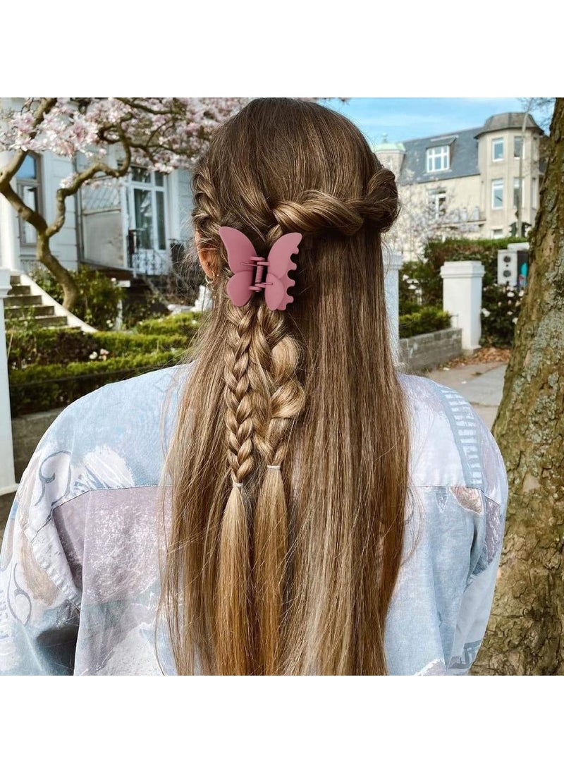 Goolsky Butterfly Hair Accessories - Matte Claw Clips for Women and Girls, 4Pcs 2.6" Hair Clamps and Jaw Clips for Thin to Medium Hair  - Image 4