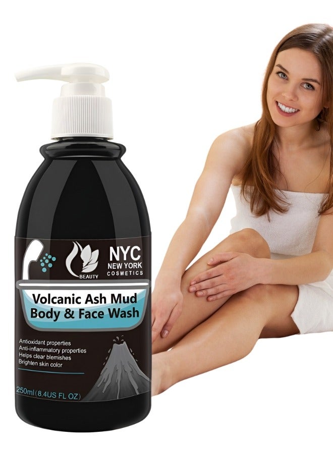 إن واي سي جل الاستحمام بالطين البركاني للمناطق الداكنة وتبييض البشرة ومنظف تنعيم الجسم وغسول الجسم المرطب للبشرة الجافة والحساسة 250 مل - Image 1