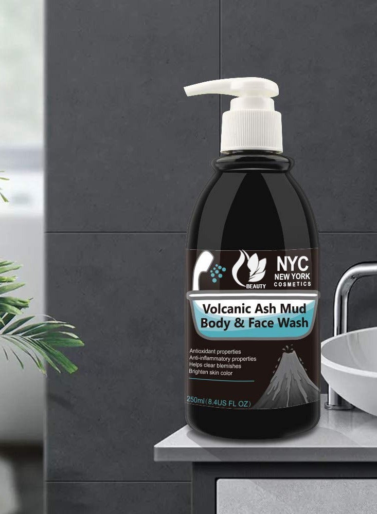 إن واي سي جل الاستحمام بالطين البركاني للمناطق الداكنة وتبييض البشرة ومنظف تنعيم الجسم وغسول الجسم المرطب للبشرة الجافة والحساسة 250 مل - Image 5