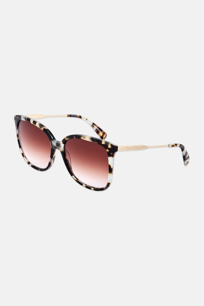 Longchamp Women LO706S Square Sunglasses, Havana - Image 3