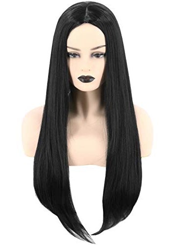 Topcosplay Topcosplay Women Wigs Black Long Straight Middle Part 28inch Cosplay Costume Hair Replacement Wigs 