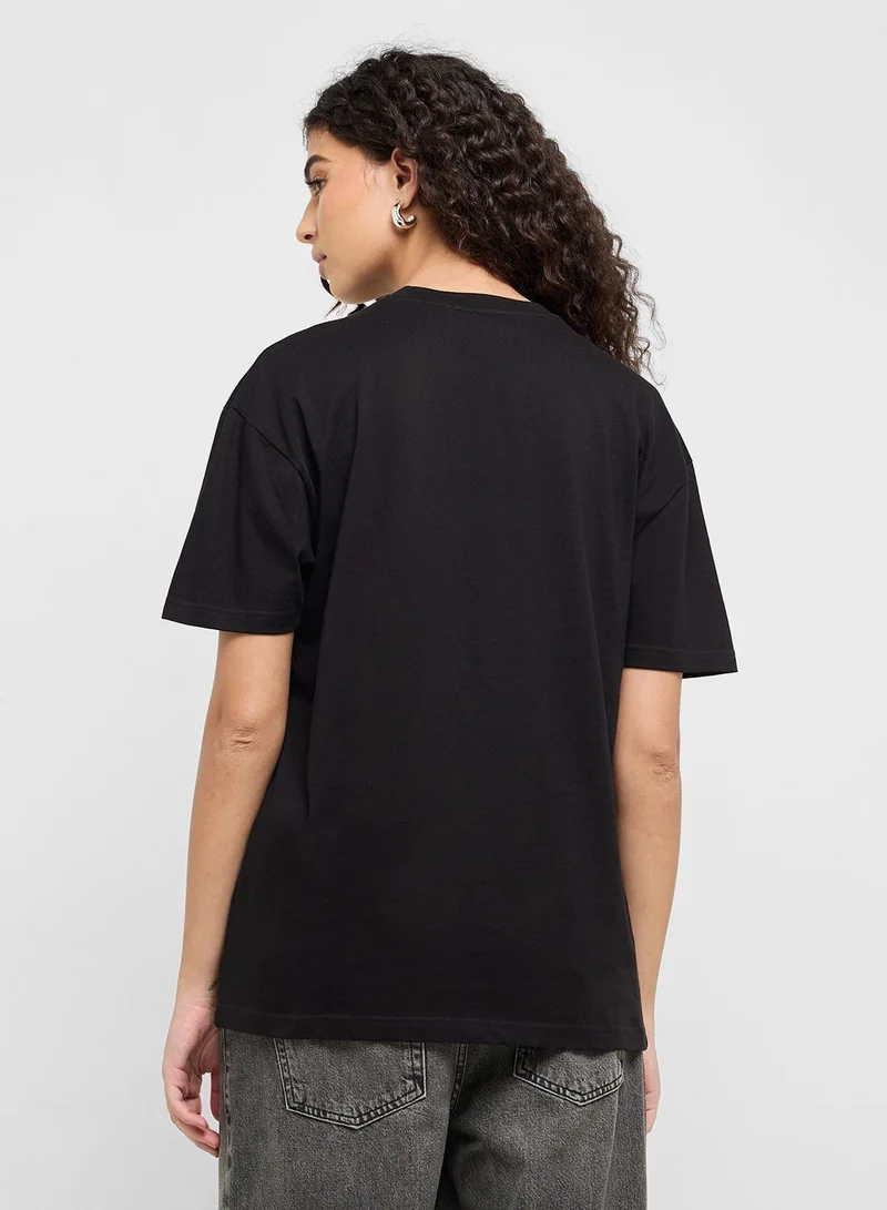 Ginger Crew Neck Varsity Graphic T-Shirt