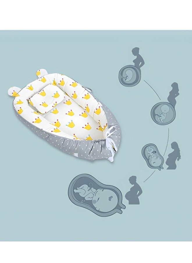 Beauenty Beauenty Baby Lounger,bionic Baby Nest,portable Super Soft Organic Cotton And Breathable Newborn Snuggle Nest,folding Crib，baby Nest For Co Sleeping,Baby Nest Sleeper（Pillow Included）  - Image 3