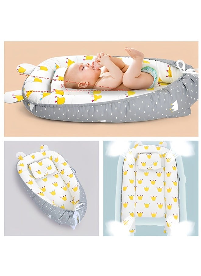 Beauenty Beauenty Baby Lounger,bionic Baby Nest,portable Super Soft Organic Cotton And Breathable Newborn Snuggle Nest,folding Crib，baby Nest For Co Sleeping,Baby Nest Sleeper（Pillow Included）  - Image 4