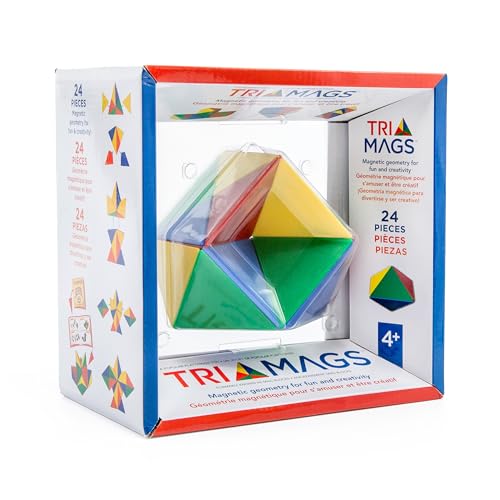 Popular Playthings Tri-Mags Magnetic Puzzle Toy, 24 Piece STEM Learning Toy - Image 1