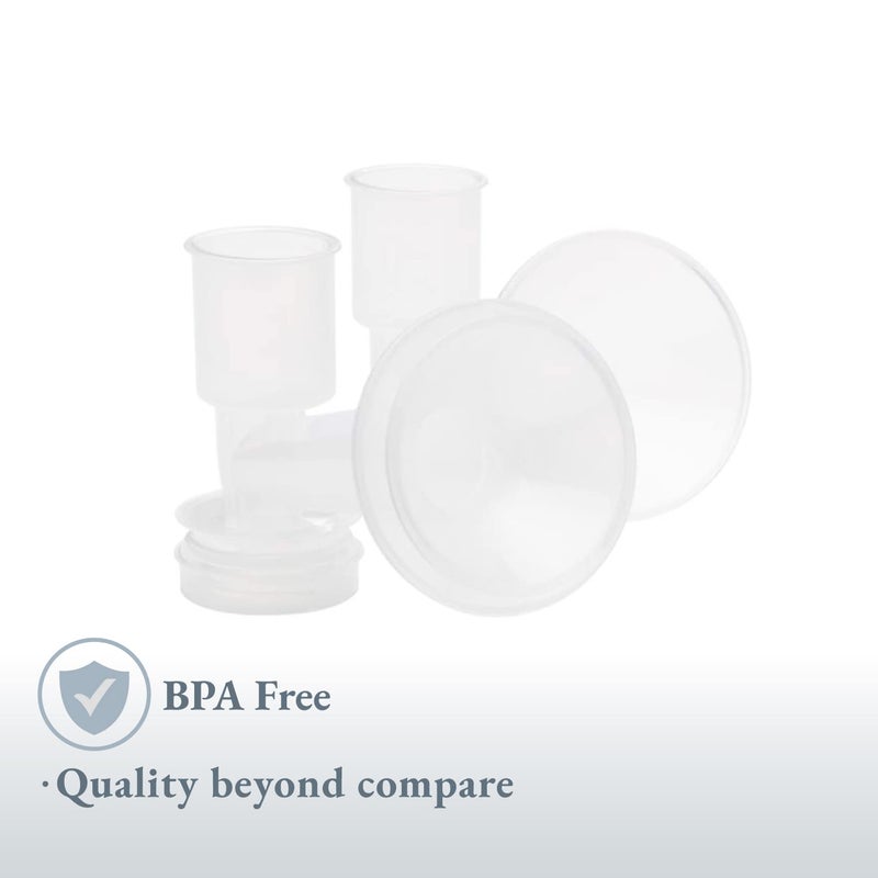 Ameda CustomFit Breast Flanges Medium/Large | Includes (2) 30.5mm Breast Pump Flanges & (2) 28.5mm Flange Inserts | Fits HygieniKit and MYA Joy, MYA Joy Plus & Pearl Breast Pumps | BPA and DEHP Free - Image 3