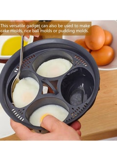 Oasisgalore Nonstick Microwave Egg Poacher - 4-in-1 Cooker for Air Fryer & Oven (4 Cups)  - Image 4