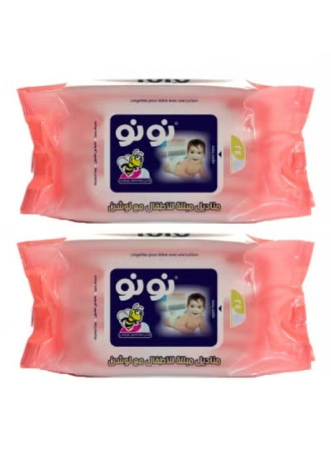Nunu 2Pcs Nunu Baby Wet Wipes with Lotion 24 Wipes - Image 1