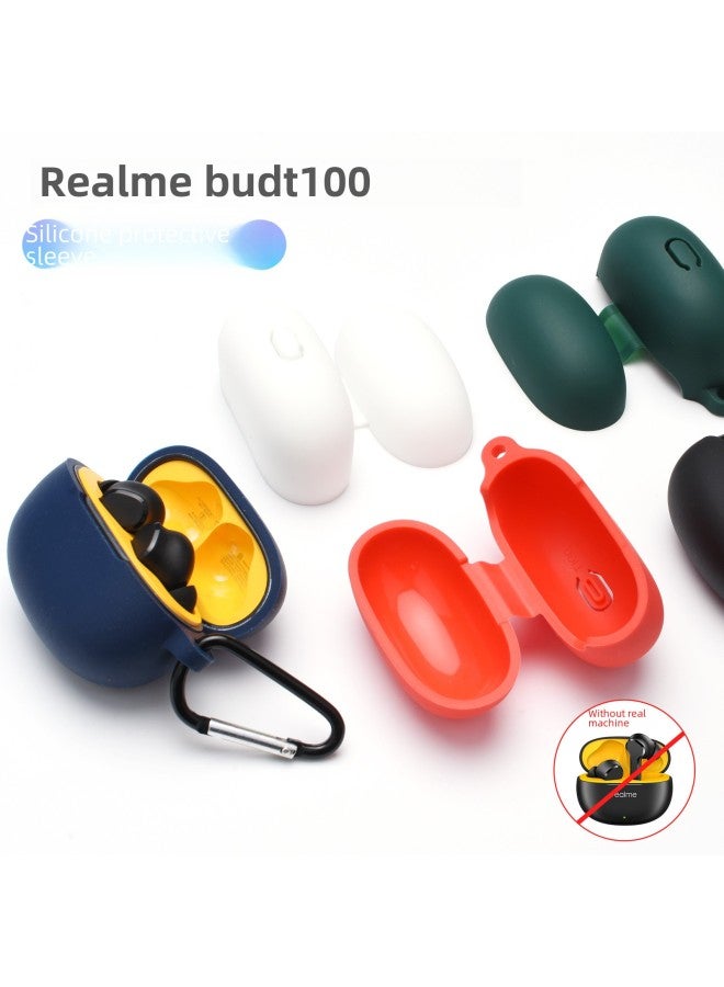 Protective Silicone Case For Realme Buds T100 Bluetooth Earphones Integrated Buckle Anti-fall Digital Computer Accessories-Color:Dark Green-Model:I Really T100  - Image 2