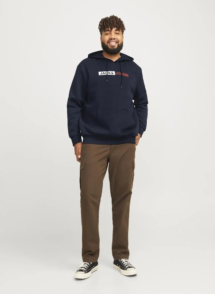 JACK & JONES Plus Size Logo Pullover Hoodie