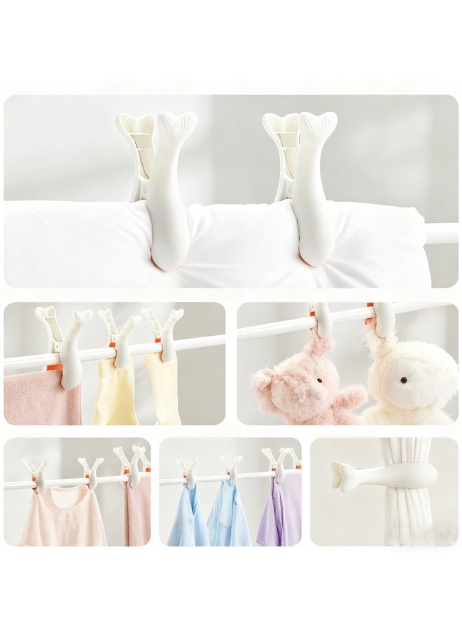 HOMESTAR 4 PCS Whale-Shaped Beach Towel Clips Heavy Duty, Towel Clip for Beach Sun Loungers Pool Chairs Cruise, Large Clothes Pins Windproof Laundry Hanging Pegs Outdoor - Image 3