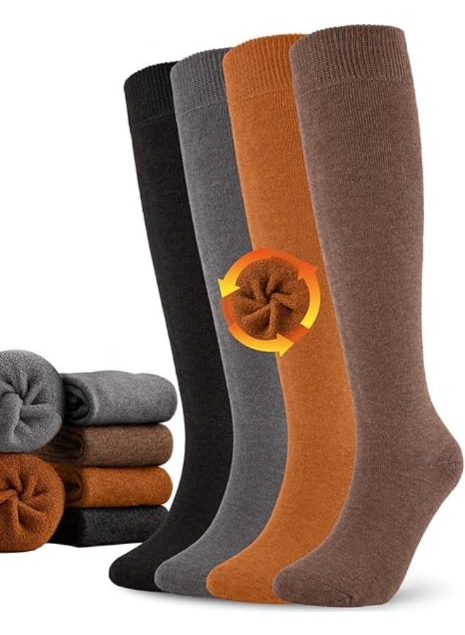 Warm Knee High Socks for Women,Cotton Thermal Socks for Hiking Skiing Winter Gifts - Image 1