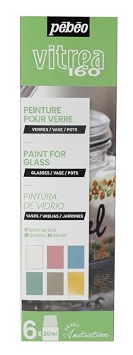 Pebeo Vitrea 160 Initiation Set Pastel Colors 6 x 20 ml - Image 1
