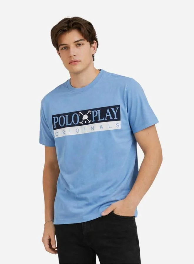 Polo Play Men Graphic Logo Crew Neck T-Shirt