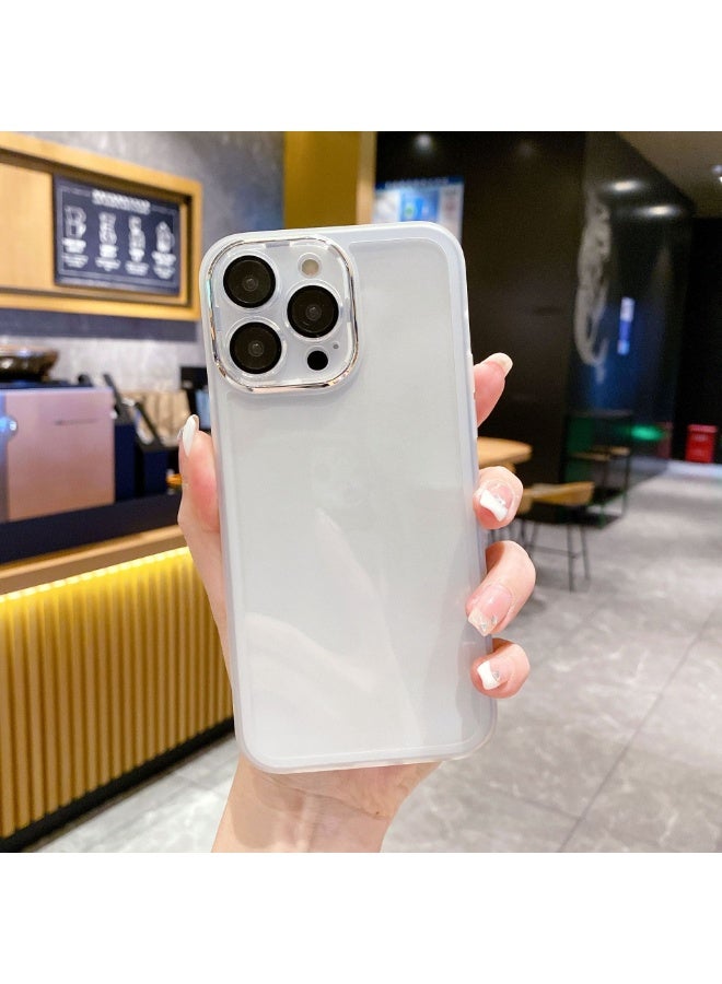 Lens Plating Protective TPU Case Cover For iPhone 16, Transparent