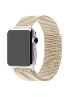 Smart Watch Band 49mm 45mm 44mm 42mm Stainless Steel Metal Strap Milanese Loop Alloy Replacement for iWatch Series ultra/8/7/SE/6/5/4/3/2/1 Champagne Gold)