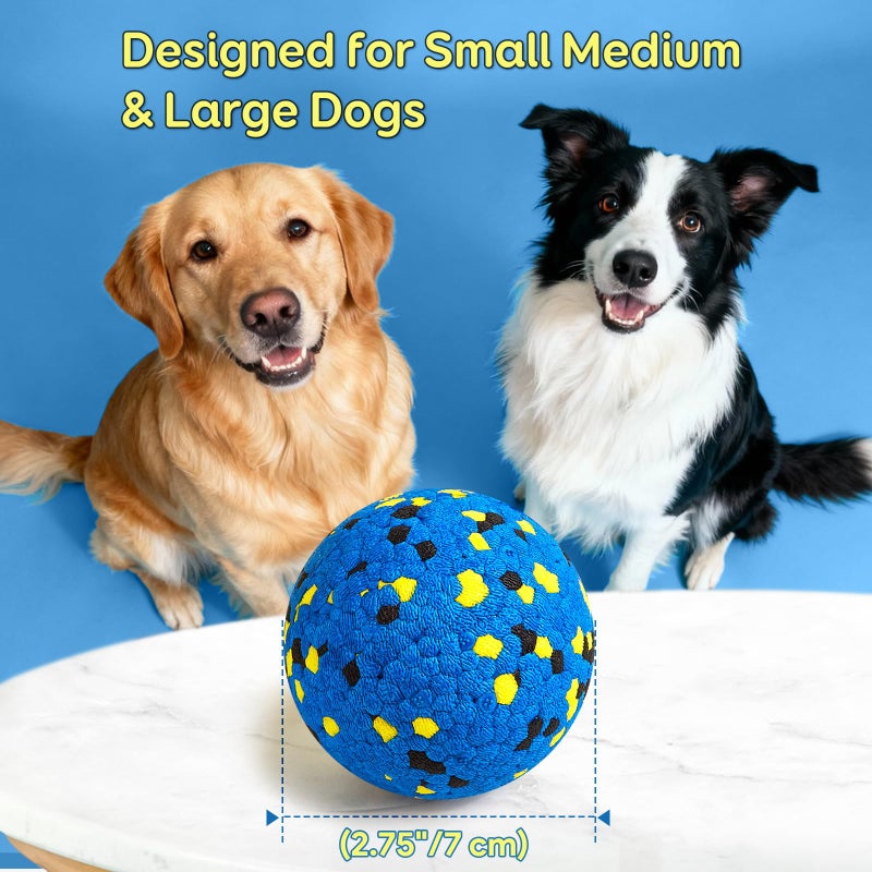 Kimee Dog Balls Tennis Ball Toys Dog Toys for Aggressive Chewers Durable Teething Chew Toys Water Toy Fetch Ball for Large Medium Small Dog and Puppies (4 Balls) - Image 3