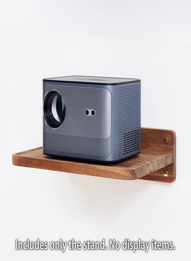 SARUFO Acacia Wood Projector Shelf for Wall Mount, 14.2" x 11" Floating Shelf & Rack Holder for Router, Modem, Cable Box, Compatible with Gaming Consoles Copyright Patent - Image 3