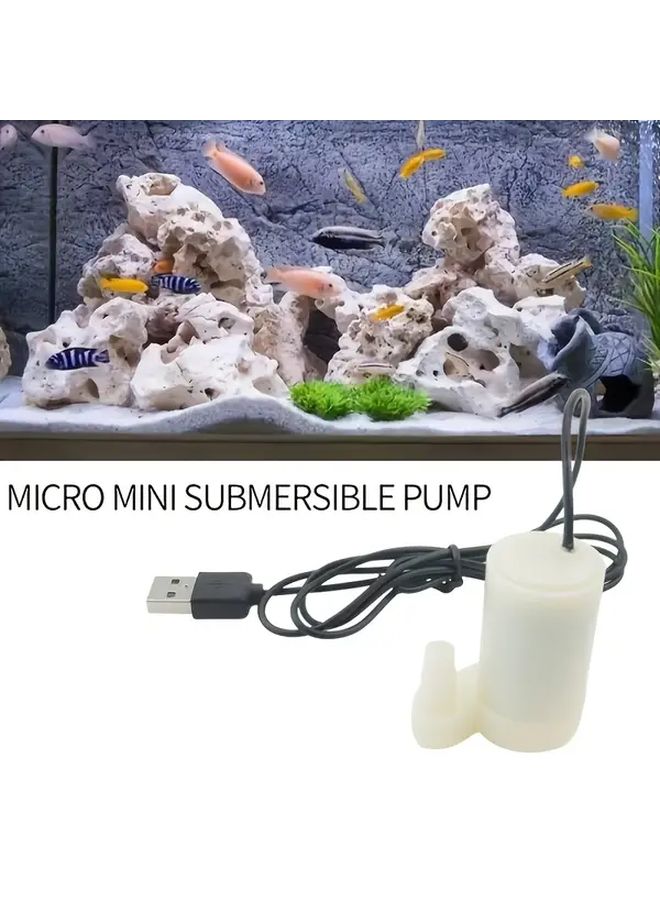 Ultra Quiet Mini Submersible Water Pump USB Powered For Hydroponics And Crafts 1pc - Image 2