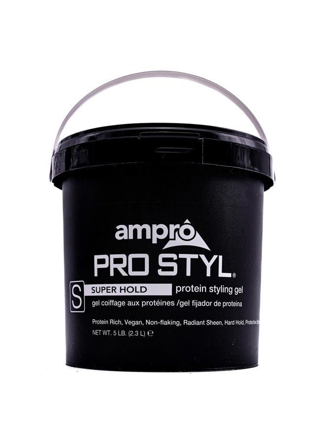 Ampro Pro Styl Styling Gel - Protects and Strengthens Your Strands - Non-Flaking, Alcohol Free, Vegan Formula - Flexible, Touchable Hold for All Hair Textures - Super Hold - 80 oz - Image 1