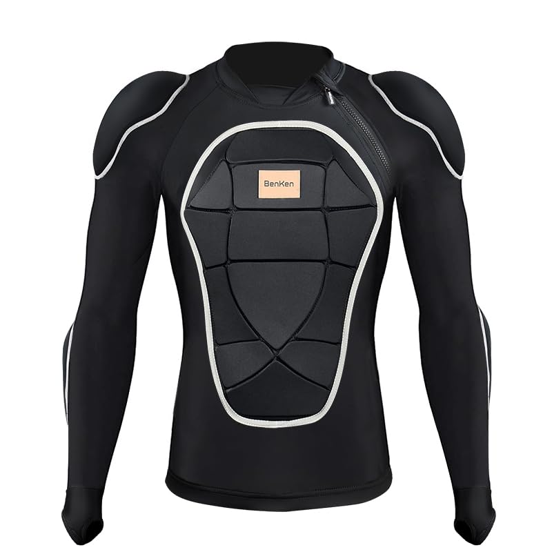 BenKen Men's Women's Professional Anti-Collision Sports Shirts, Motorcycle Jacket with Armor Full Body Armor for Skateboarding Skating Snowboarding Cycling (M) - Image 2