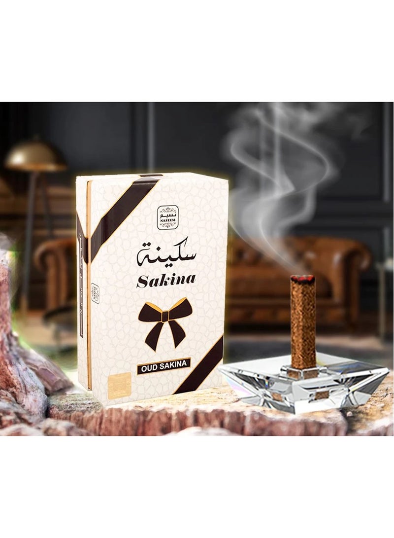 Naseem Oud Bakhoor Incense Sticks 100g - Aromatic Fragrance with Lemon, Rose, and Vanilla - Effortless Burning with Crystal Stand - Ideal for Meditation and Relaxation