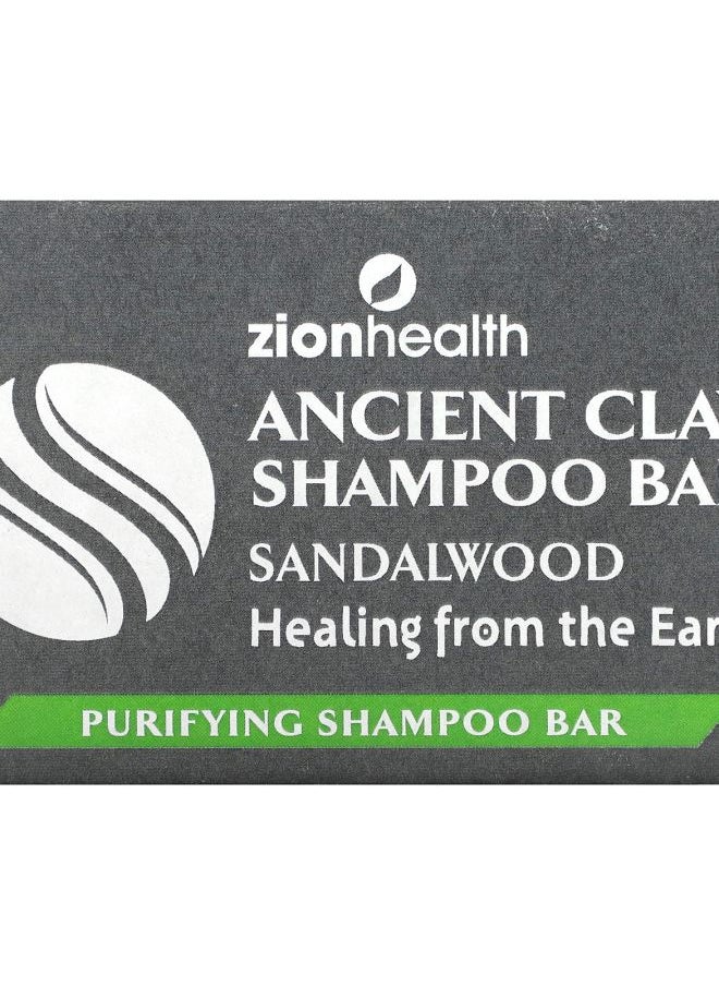 Zion Health Ancient Clay Shampoo Bar Sandalwood 6 oz (70 g) 