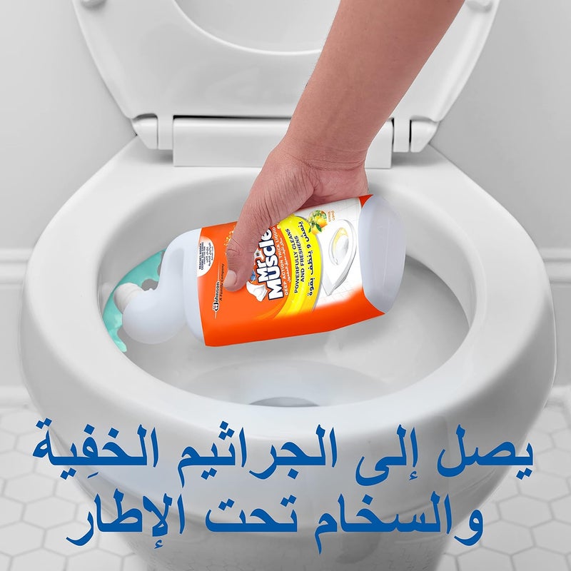 مستر ماسل مستر مسكل سيتريك ديب أكشن سائل سميك لتنظيف المرحاض، يصل إلى الجراثيم والأوساخ المخفية تحت الحافة، 750 مل - Image 3