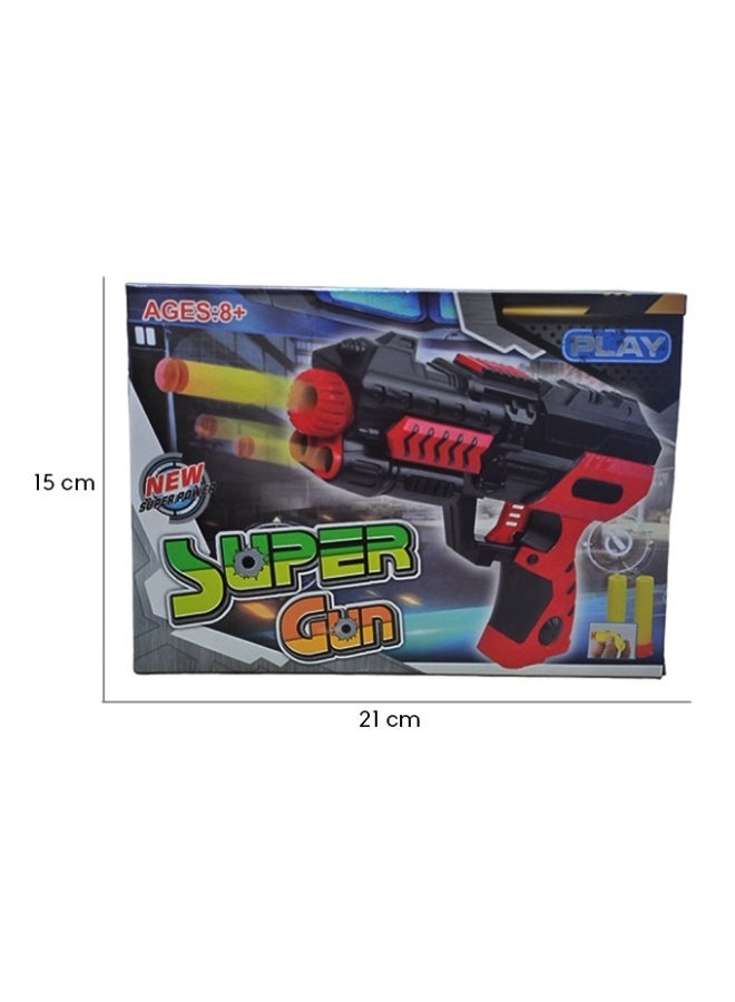 Planet X Blaze Super Gun Toy Blaster with Soft Foam Darts, Red/Black - Image 3