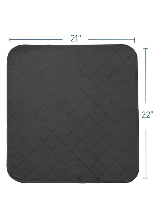 Magik & Kover Waterproof Chair Pads for Incontinence, 4 Pack Reusable Seat Protector Pads 22" x 21", Non-Slip Absorbent Wheelchair Pad Covers, Washable Chair Pads for Adults, Kids Pets - Black - Image 4