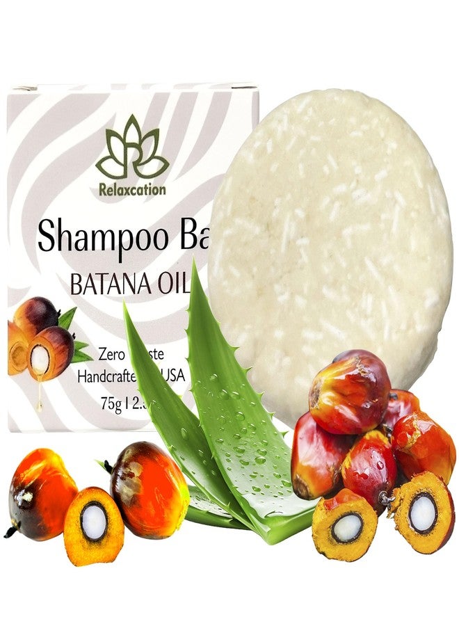 ريلاكسيشن شامبو صلب بزيت باتانا من ريلاكسكيشن لنمو الشعر، يقلل من تساقطه، يرطب الشعر الجاف، ويحسن صحة فروة الرأس، غني بزيت الخروع والجوجوبا والأرغان والصبار، مصنوع يدويًا في الولايات المتحدة الأمريكية، مناسب للسفر. - Image 1