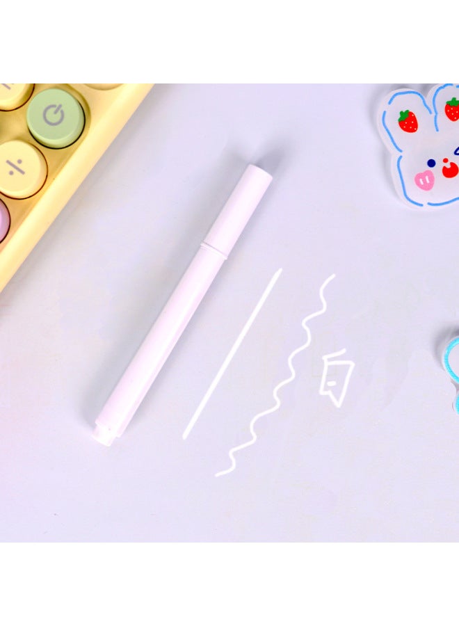 Qianhui Dust-free Water-soluble Chalk Liquid Lamp Board Pen Fluorescent Board White Children's Blackboard 12 Color Erasable Water Chalk - Image 1