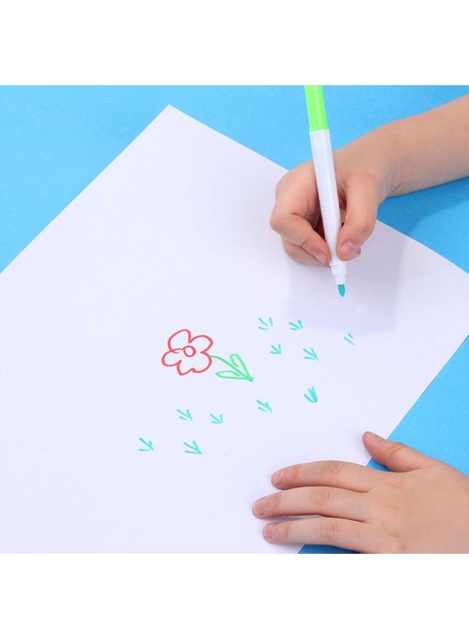 Qianhui Dust-free Water-soluble Chalk Liquid Lamp Board Pen Fluorescent Board White Children's Blackboard 12 Color Erasable Water Chalk - Image 4