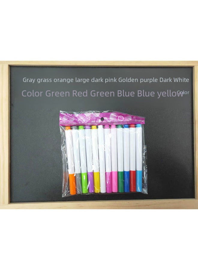 Qianhui Dust-free Water-soluble Chalk Liquid Lamp Board Pen Fluorescent Board White Children's Blackboard 12 Color Erasable Water Chalk - Image 2