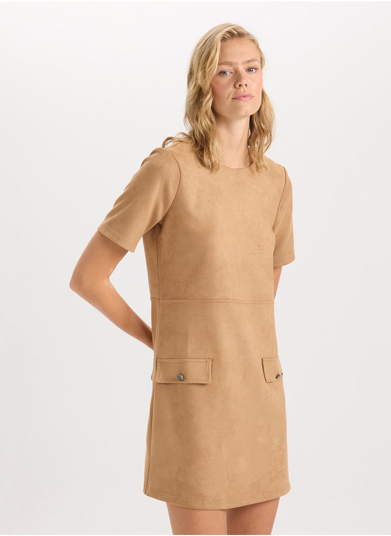 DeFacto Pocket Suede Dress  - Image 2