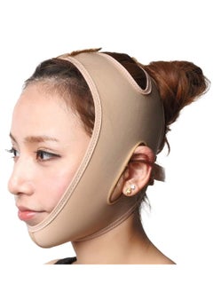 Face Lifting Slimming Belt, Facial Cheek V Shape Thin Mask Strap Face Line Smooth Breathable Compression Double Chin Reduce Bandage Size L