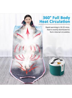 Arabest Portable Steam Sauna,Private Room Sauna Tent Personal Folding Home Spa with Timer Remote Control 2L Steam Pot Carrying Bag for Detox Relaxation (Blue)  - Image 4