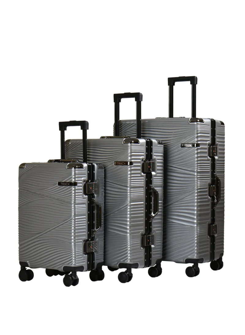 Track Track ABS+PC Trolley 3 Piece Luggage Set TC252-3P Expandable Hard Shell Suitcase Set 20 24 28 Inch with Combination Lock & 4 Double Spinner Wheels
