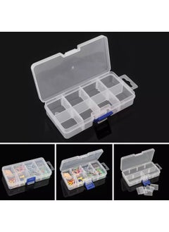 Ozan Tuhafiye 8 Compartment Adjustable Plastic Organizer Box Sewing Box Jewelry Box Organizer Box  - Image 1