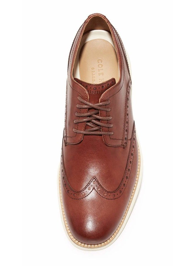 COLE HAAN Men's Original Grand Shortwing Oxford Shoe, Woodbury Leather/Ivory, 42.5 EU - Image 5