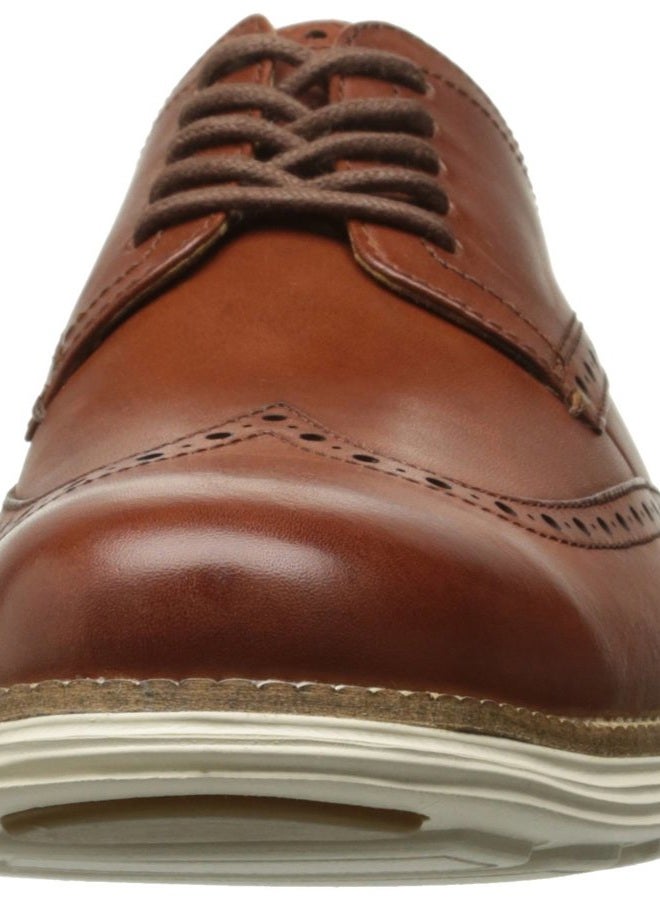 COLE HAAN Men's Original Grand Shortwing Oxford Shoe, Woodbury Leather/Ivory, 42.5 EU - Image 2