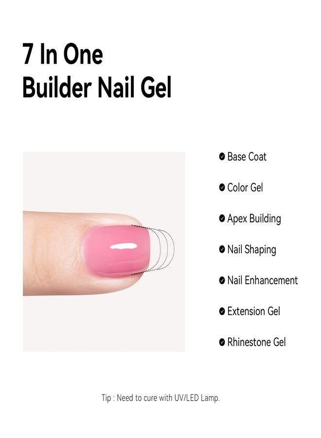 MAYCHAO Pink Builder Gel for Nails, 15ml Nail Strengthener in a Bottle, Nail Extension Hard Gel, Soak Off Long Lasting UV Light Cure - Image 3