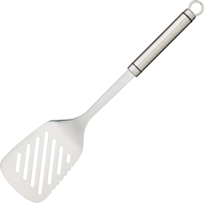 KitchenCraft KCPROST Professional Fish Slice/Slotted Turner, Stainless Steel, 36 cm, Silver - Image 1