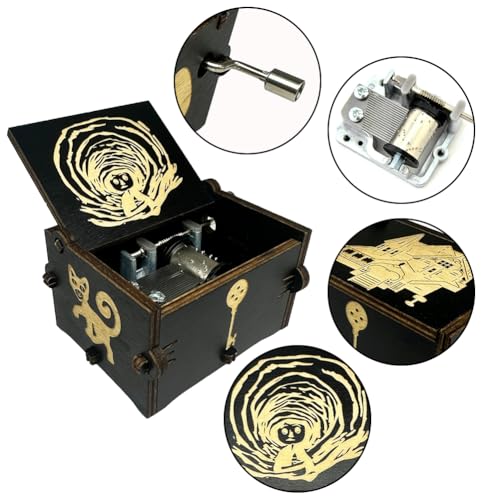 Youtang Music Box Engraved Wooden Gifts Mini Musical Box Play Can Can - Orpheus in The Underworld for Birthday/Anniversary/Valentine's Day/Christmas (Black) - Image 4