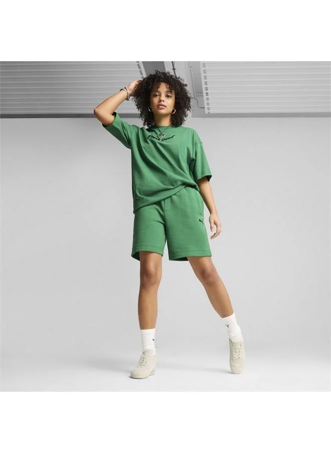 Puma Archive Green PREMIUM Essentials Relaxed Graphic Shorts 7" Unisex for Men | Best Price UAE