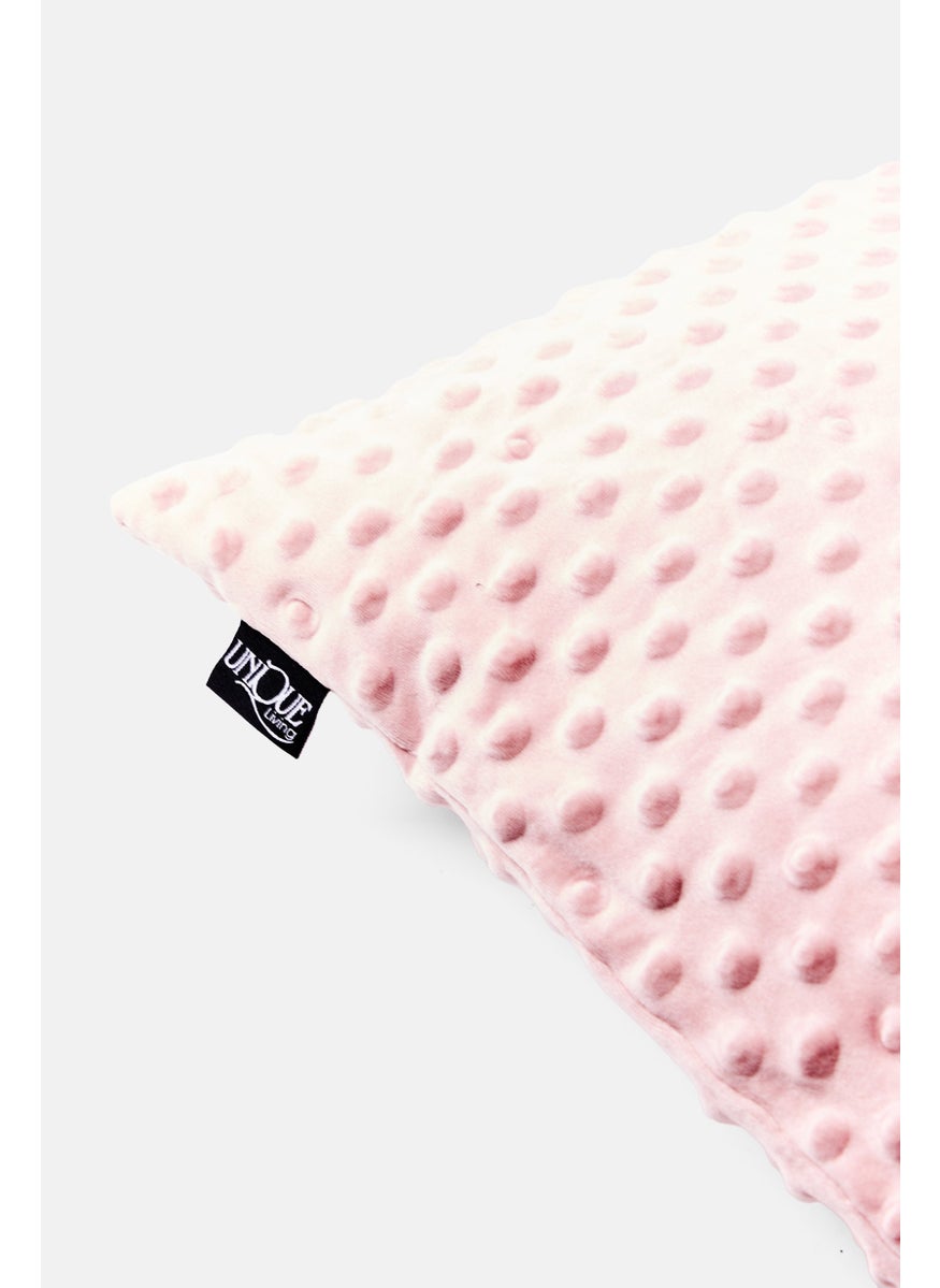 Unique Living Textured Cushion Kaat 45 x 45 cm, Old Pink  - Image 3