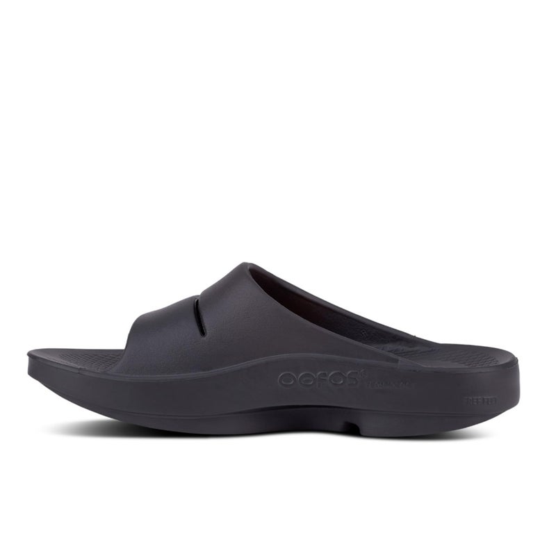 OOFOS OOahh Recovery Slide, Black - Womenâ€™s Size 12, Menâ€™s Size 10 - Image 3
