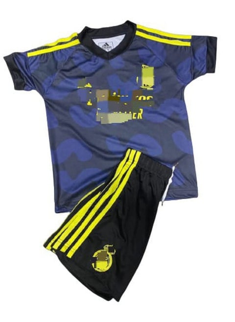 Imported boys' soccer kit, navy blue