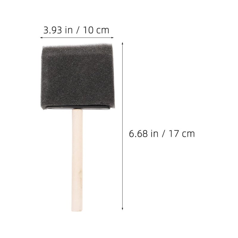 24pcs 4 Inch Wooden Handle Sponge Paint Brushes For DIY Art Craft Projects - Image 3