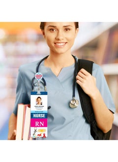 Tinlade 10 Pieces Badge Buddy Pin Holder For Nursing Pins Blank Badge Buddy Tags White Pin Holder Display For Nurse Doctor Student Staff Id Card Medical Pins Display (Vertical)  - Image 5